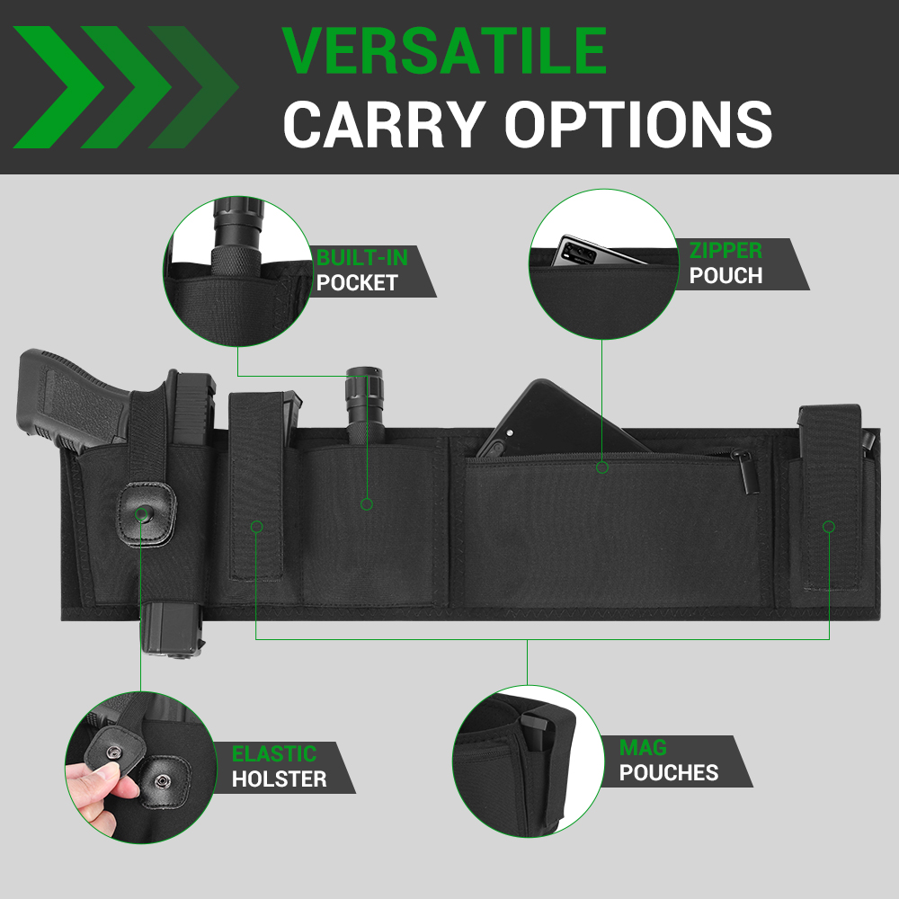 Sarung Pistol Belly Band, Saru - Edc Concealed Carry Holster ulasan dan harga